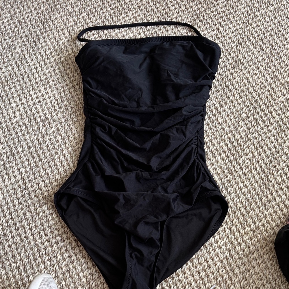 J crew Gemma ruched bandeau one-piece size 4